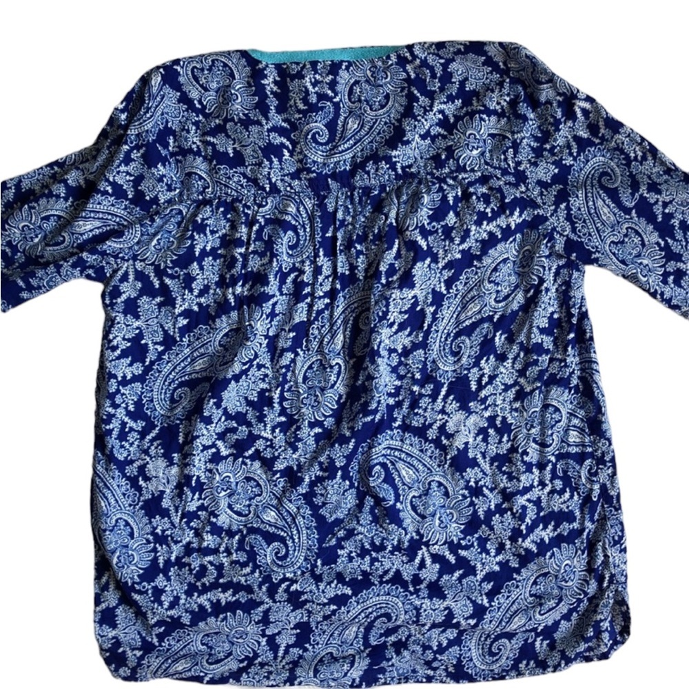 J. Crew Paisley Print Top - Picture 4 of 5